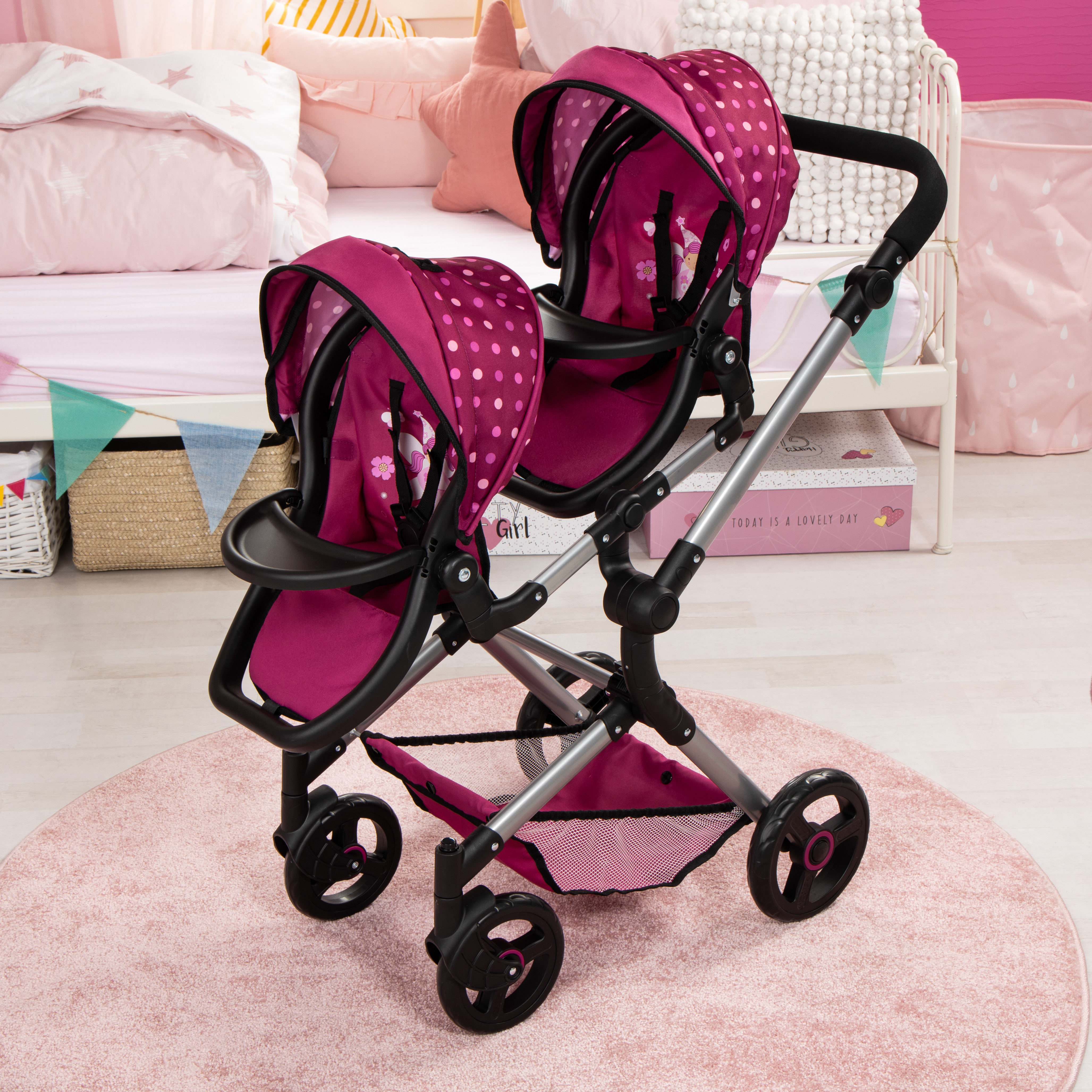 Tvillinge Klapvogn - Neo - Pink