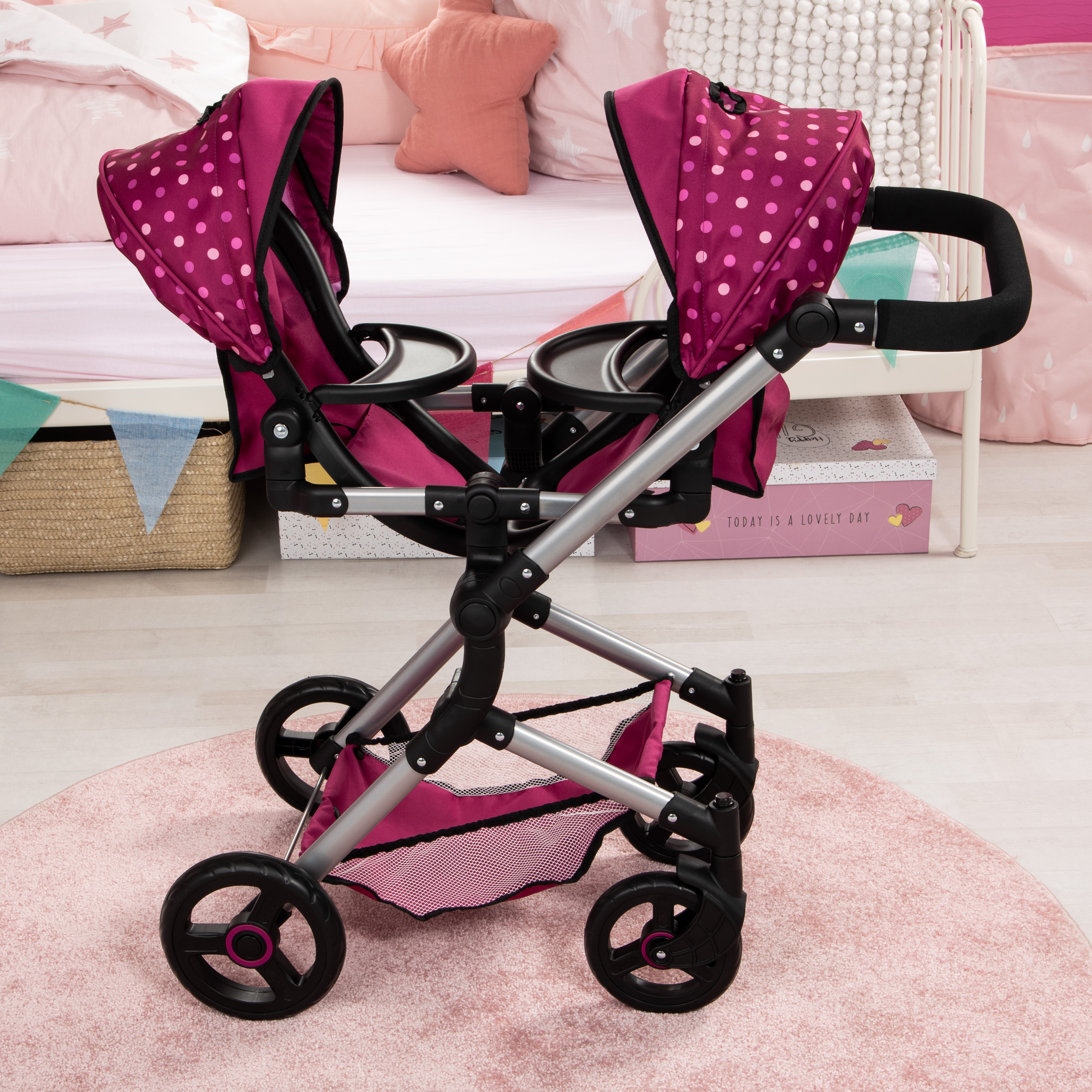 Tvillinge Klapvogn - Neo - Pink