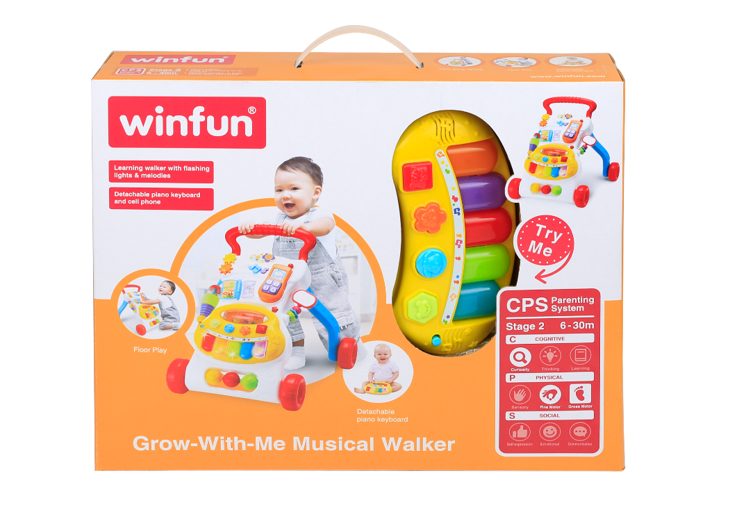 Winfun - Grow-with-Me Gå-vogn med Musik