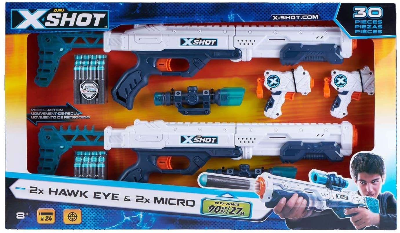 X-Shot - Excel - Combo 2 Hawk Eye & 2 Micro Blasters