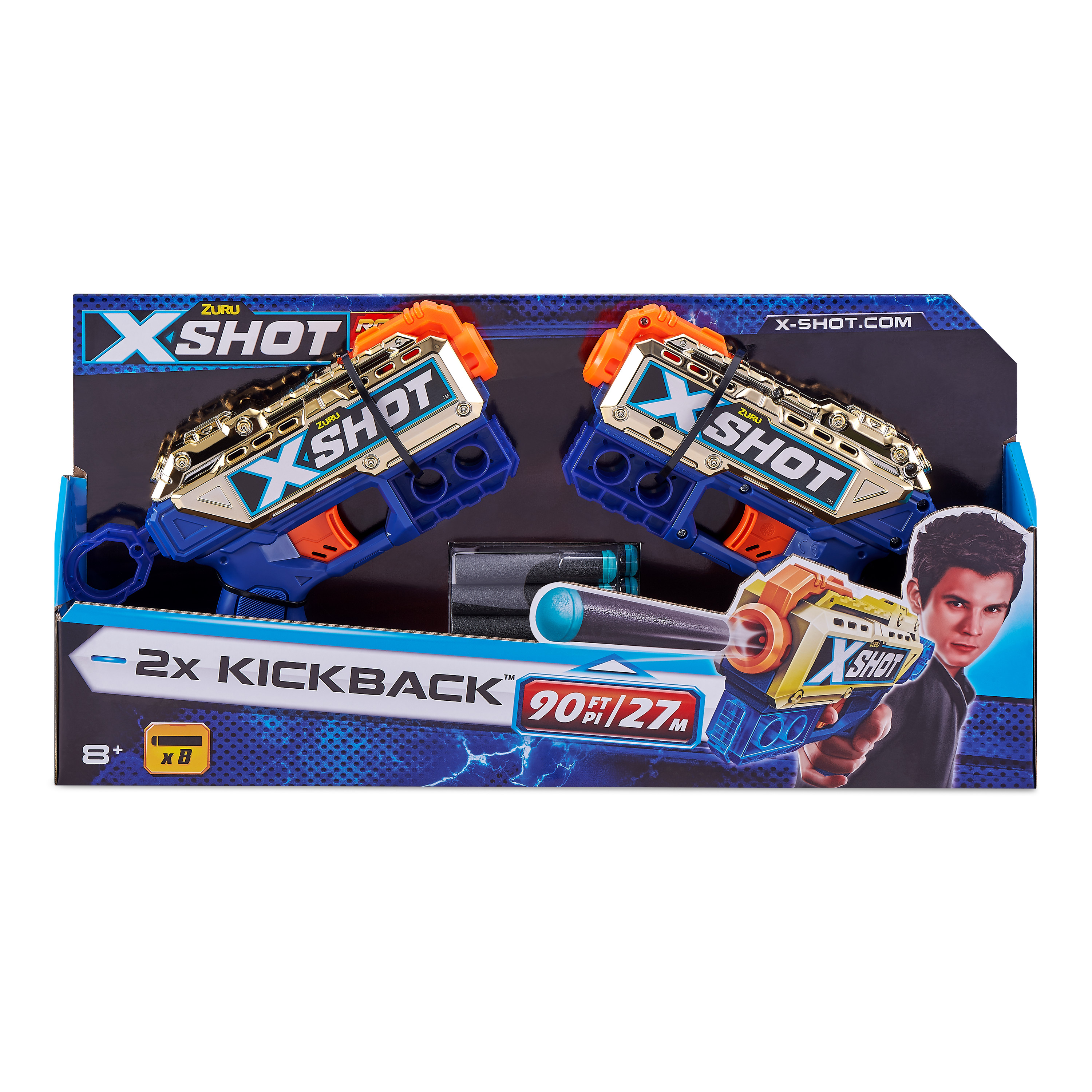 X-SHOT - Gold Kickback 2-Pakke