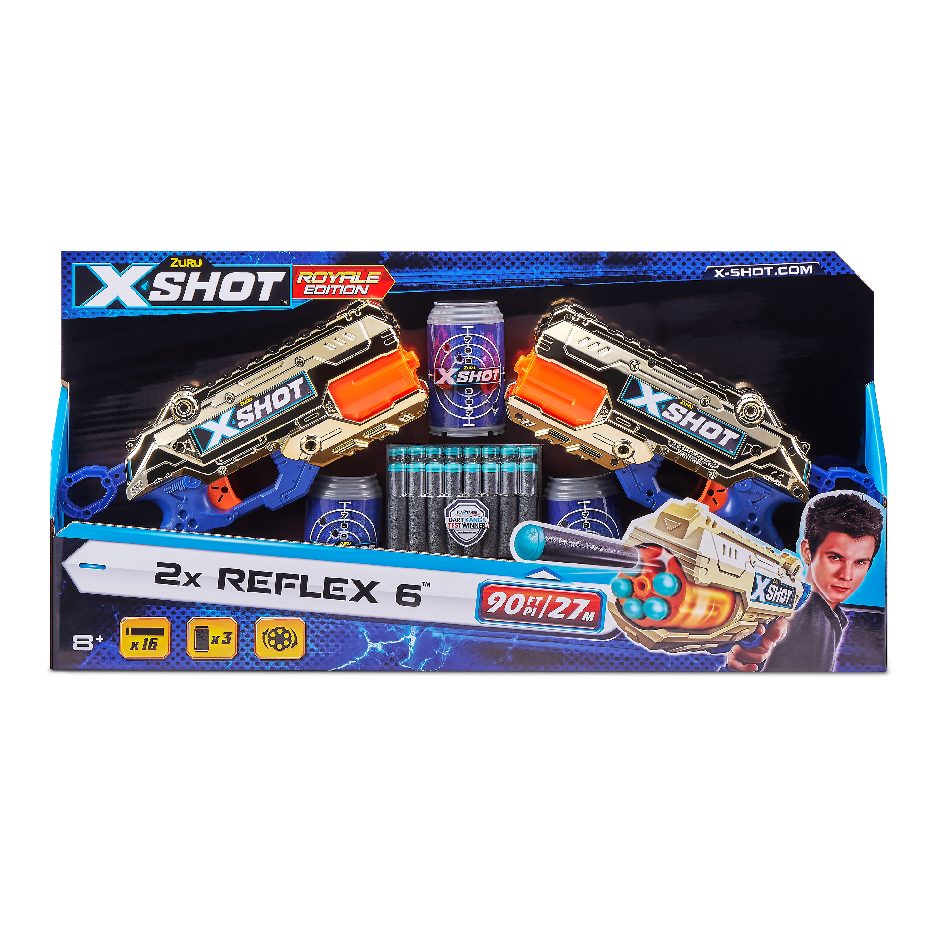 X-SHOT - Gold Reflex 6 2-Pakke