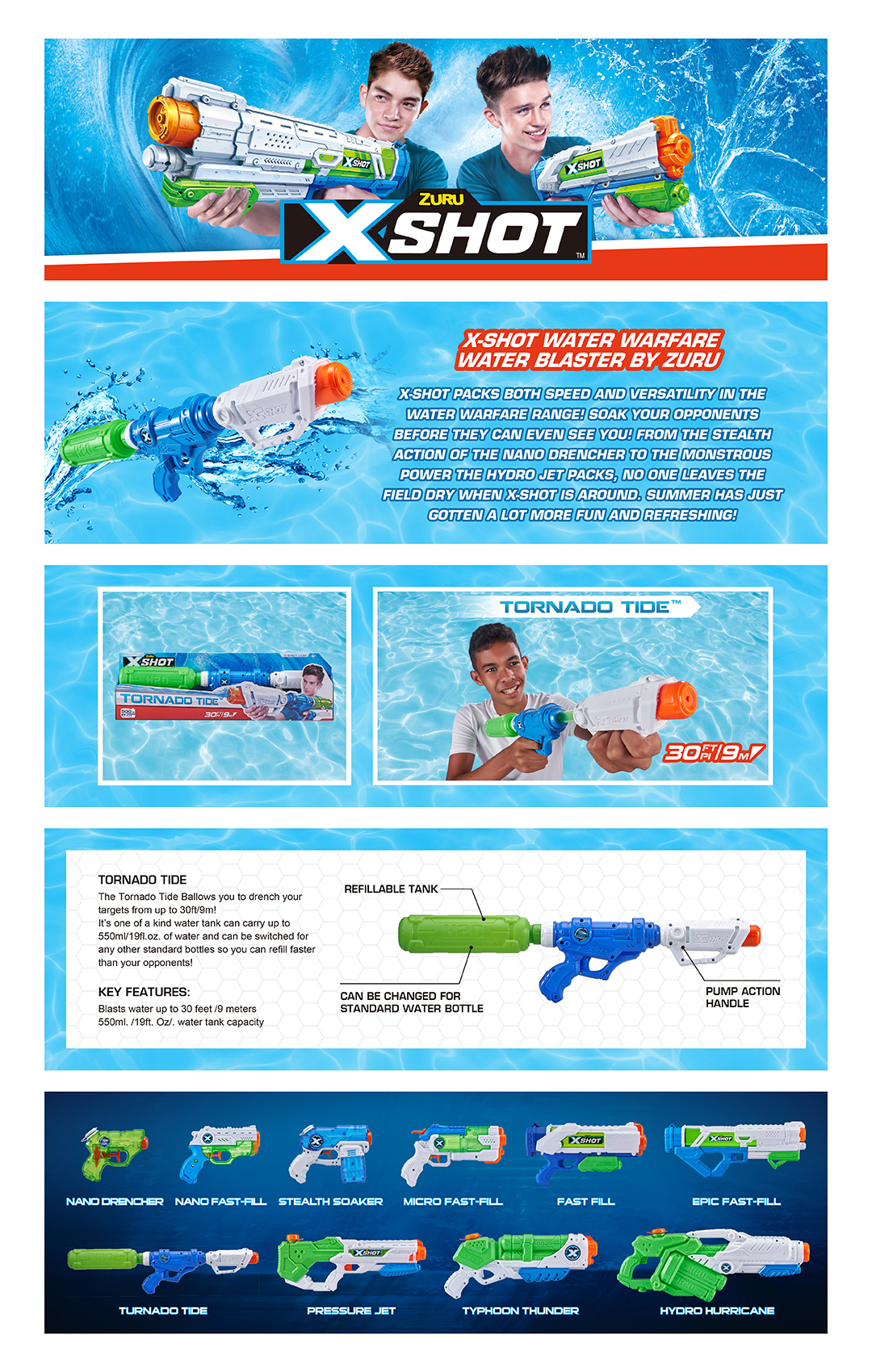 X-SHOT - Vandpistol - Tornado Tide