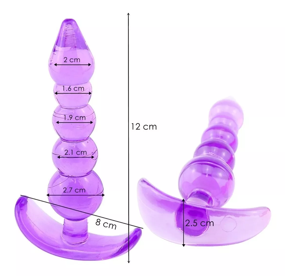 Imagen del producto Kit de 6 Plug Anales Estimuladores de Silicona para Placer y Dilatación en color Morado