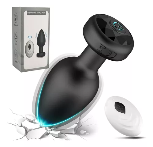 Imagen del producto Vibrador Plug Anal Prostático Masajeador con Control Remoto – 10 Modos de Vibración en color Negro