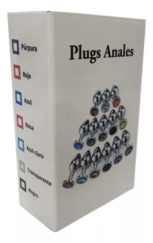 Imagen del producto Set de 3 Plugs Anales de Metal con Gema - Juguetes Sexuales de Dilatación en color Azul Claro