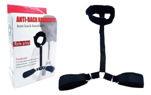 Antiback Handcuffs 3 Puntos Cuello Manos Seguridad Bondage