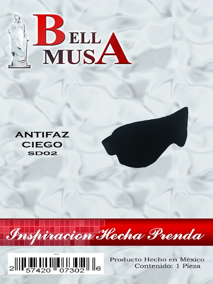 Imagen del producto Antifaz Bondage Fetiche BDSM Tela Suave Ajustable en color Negro