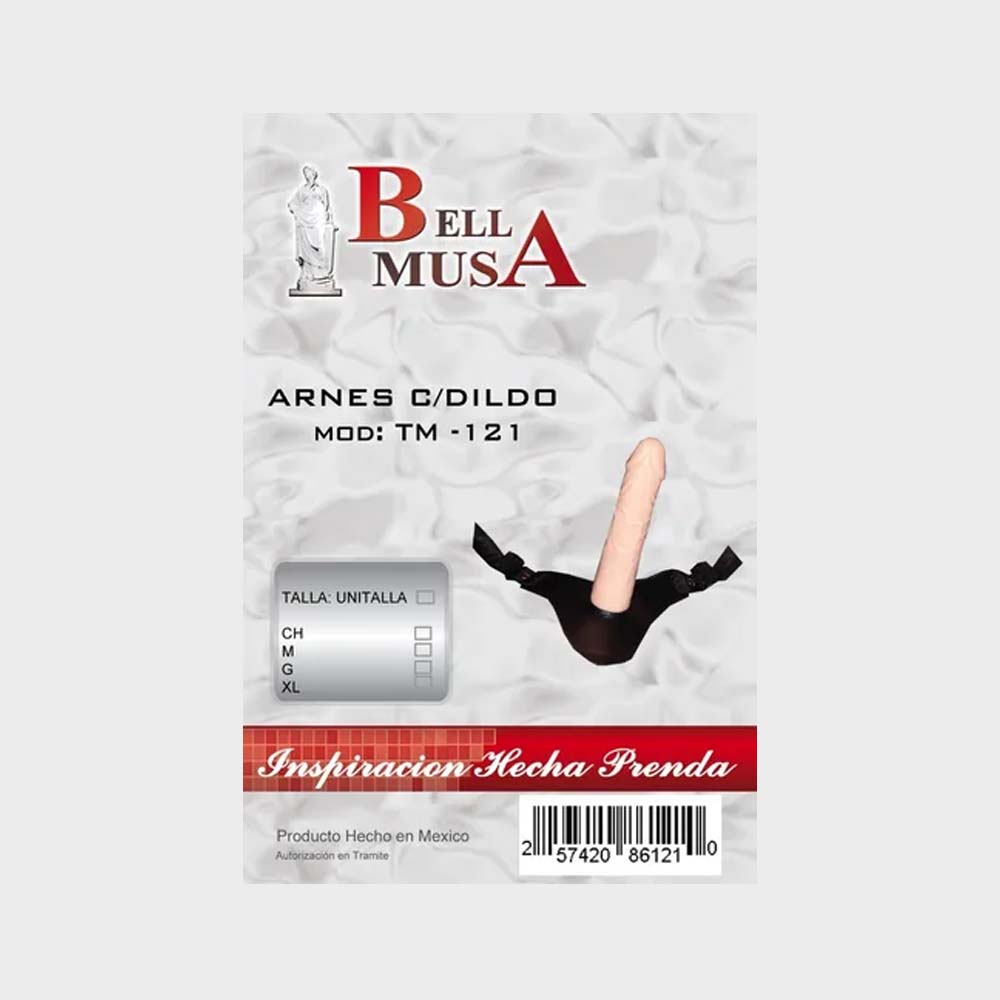 Arnés con Dildo Bell Musa 20cm Ajustable Realístico Silicón