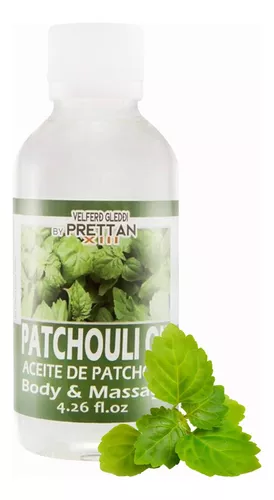 Imagen del producto Aceite de Masaje Corporal Prettán Patchouli – 126 mL en color Patchouli