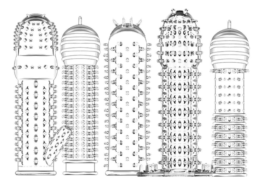 Imagen del producto Alargador de Pene Extensión con Textura – Mayor Placer y Estimulación  Transparente