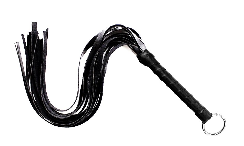 Imagen del producto Látigo Bondage Fetiche BDSM Cuero Sintético Resistente en color Cuero