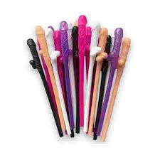 Imagen del producto Popotes Forma de Pene 10 Piezas Fiesta Despedida Broma en color Pene