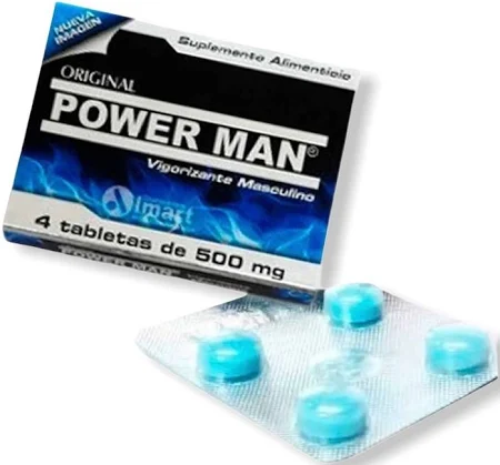 Powerman 4 Piezas Potenciador Masculino Rendimiento Libido