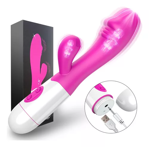 Imagen del producto Vibrador Rabbit Recargable con Estimulación de Punto G y Clítoris en color Rosa