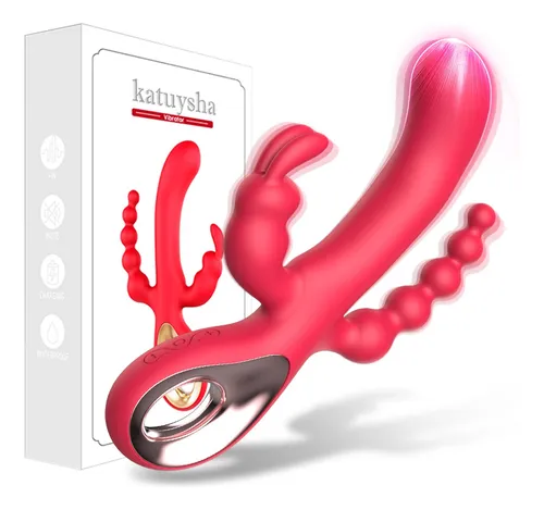 Imagen del producto Consolador Vibrador Conejo Clítoris Punto G Anal Multivelocidades en color Rosa