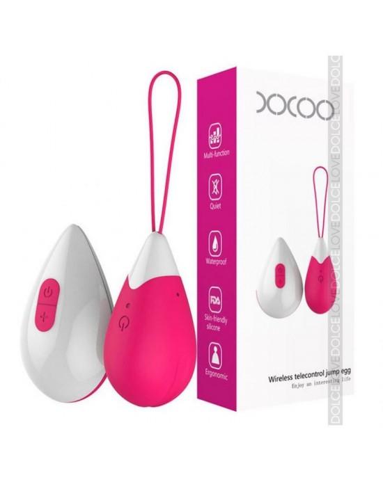 XXOO Huevo Vibrador Fucsia Control Remoto Recargable 10 Modos