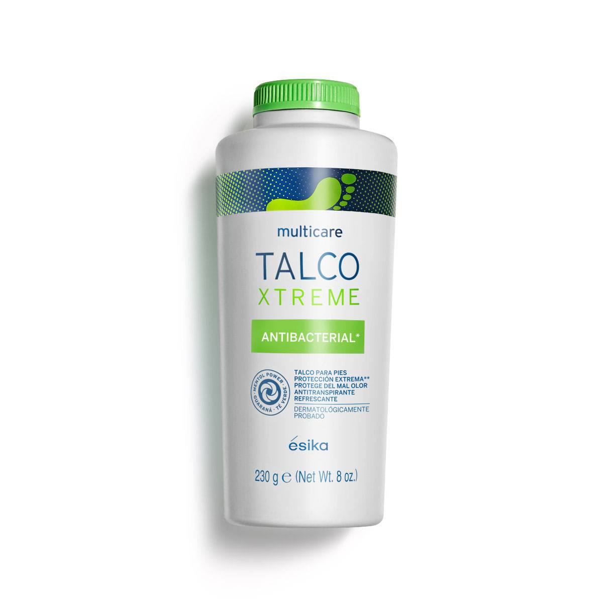 Talco antibacterial para pies multicare extreme