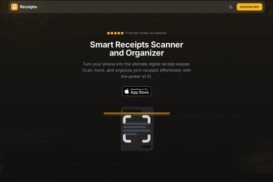 Animated preview of Receipto