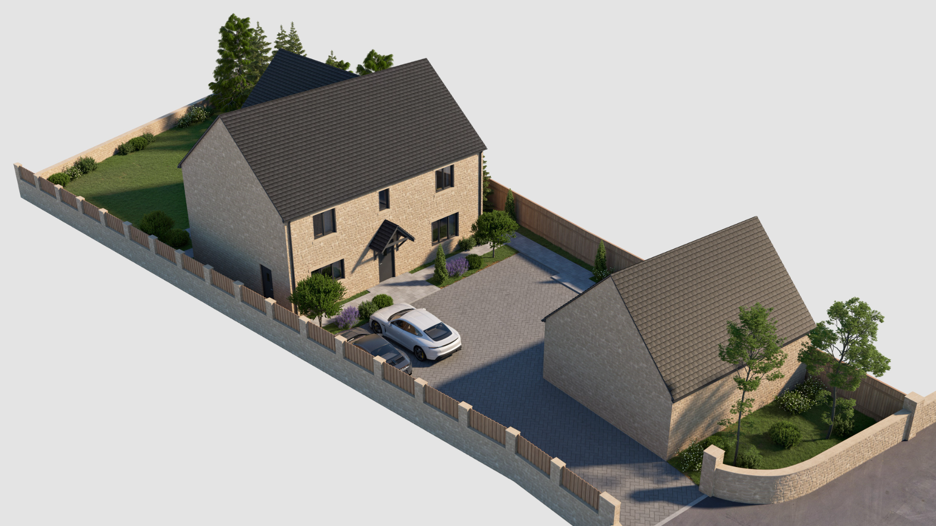 Superb building plot with planning permission for a new detached 4 bedroom house and double garage - ListingImage 1