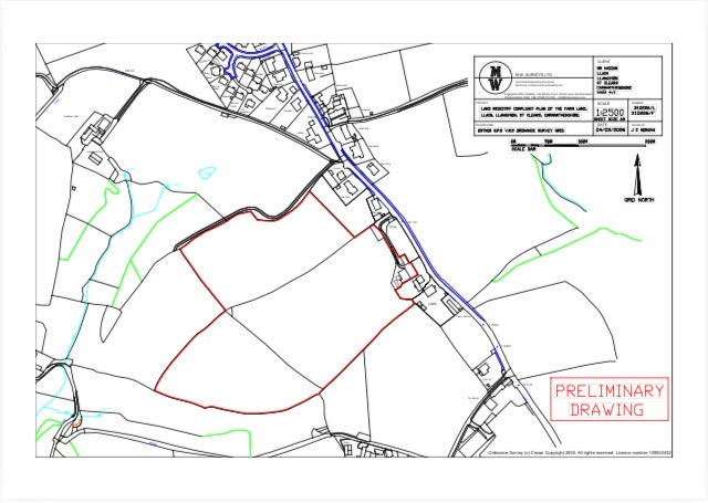 	19.49 ACRES OF FARM LAND FOR SALE WITH YARD AND OUTBUILDINGS  •	Llangynin, St Clears, SA334JY •	OIRO £299,950 - ListingImage 1