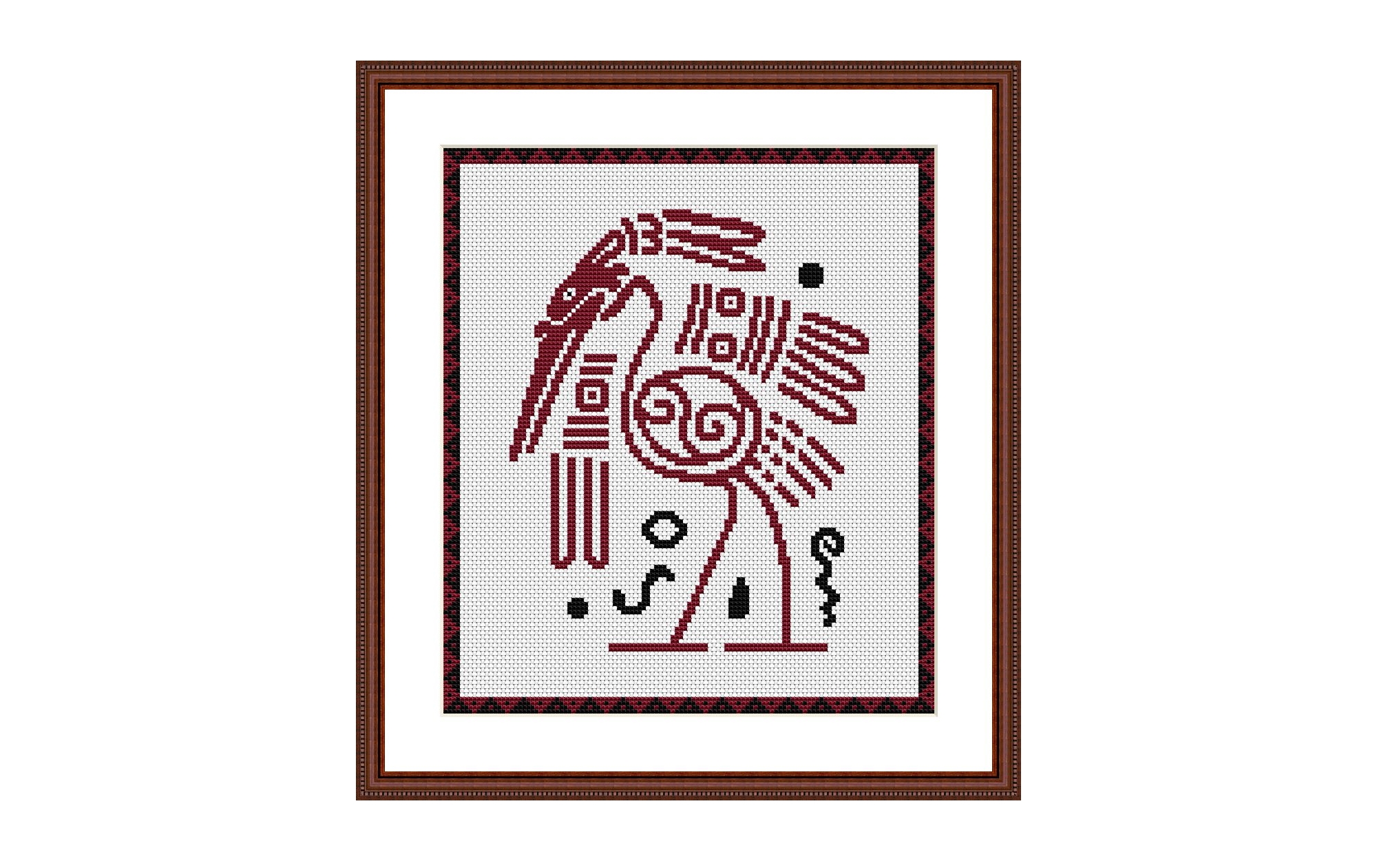 Heron. Native American Art Cross Stitch Pattern | Comprar Art & Design ...