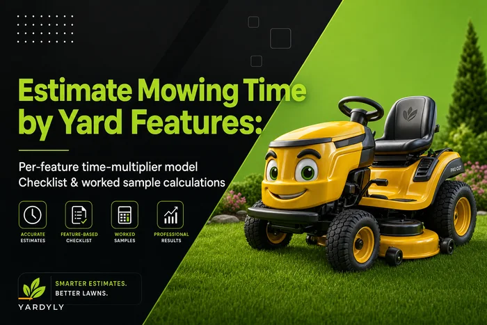 Estimate Mowing Time by Yard Features: A Per‑Feature Time‑Multiplier Model and Checklist