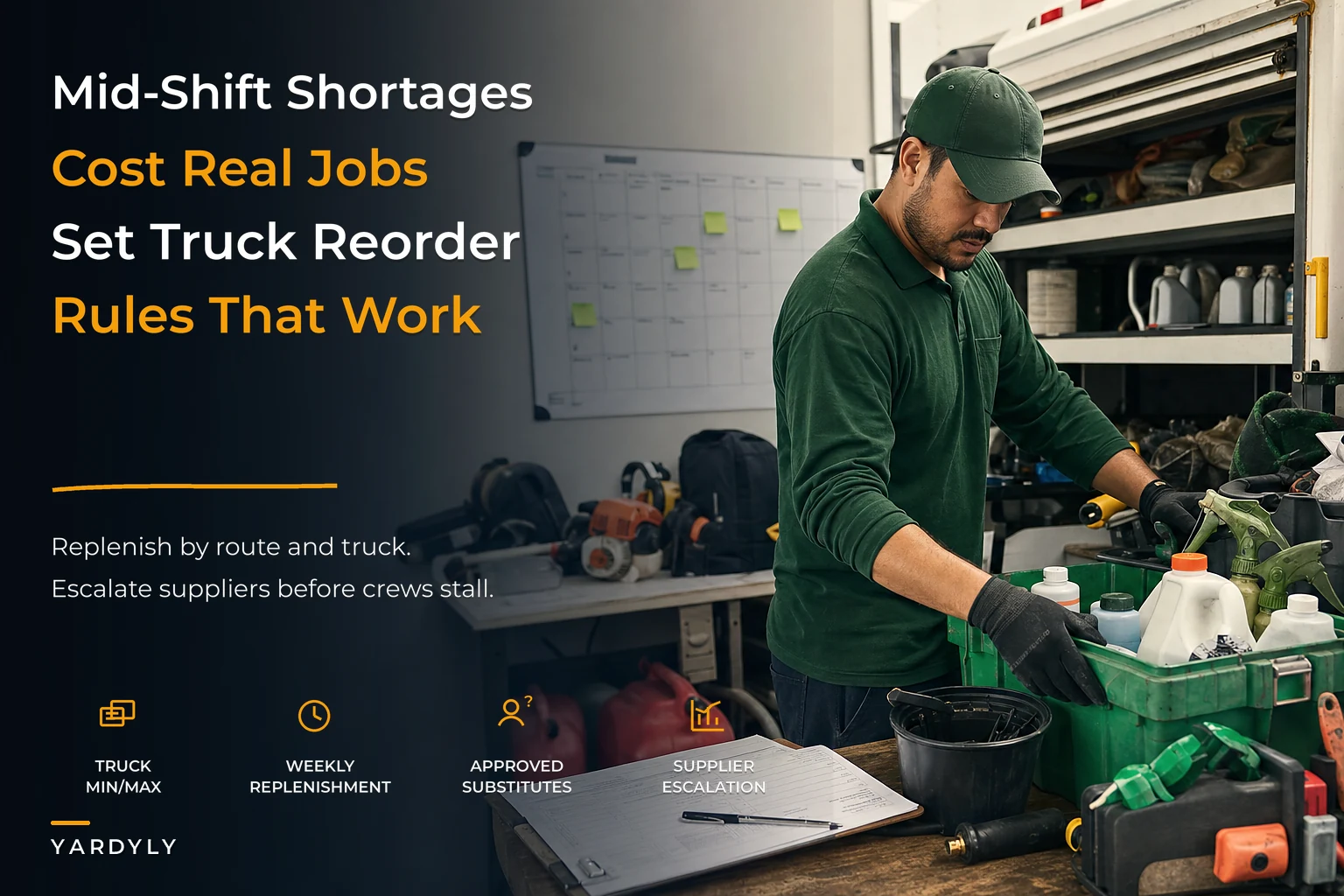 Mid‑Shift Shortages Cost Jobs: Per‑Truck Reorder Rules, Weekly Replenishment and Supplier Escalation