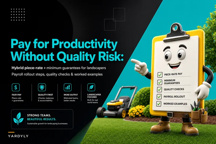 Pay for Productivity Without Quality Risk: Hybrid Piece‑Rate Models, Minimum Guarantees, and Payroll Steps for Landscapers