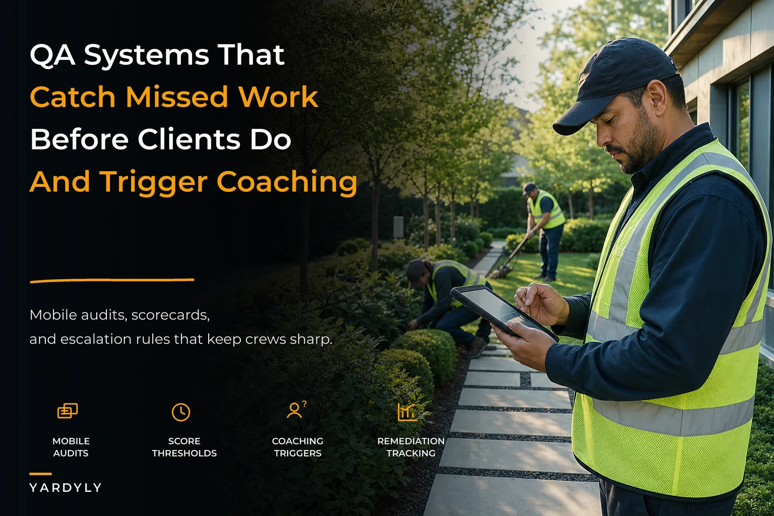 Quality Assurance System for Landscapers: Mobile Field Audits, Scorecards, and Coaching Triggers