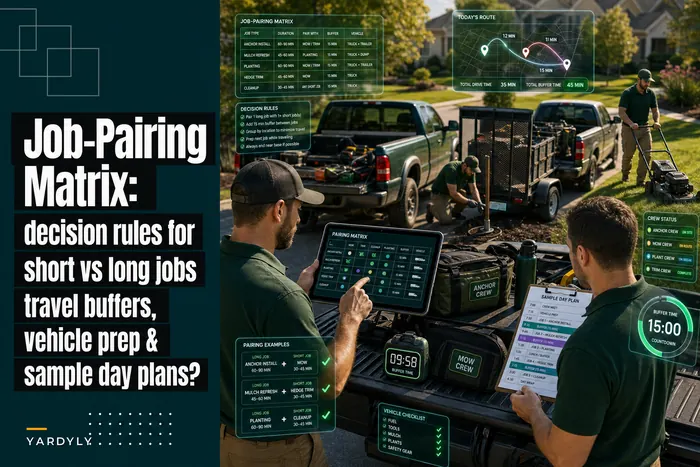 Scheduling Overlapping Landscaping Jobs: Job‑Pairing Matrix, Travel Buffers, and Sample Day Plans