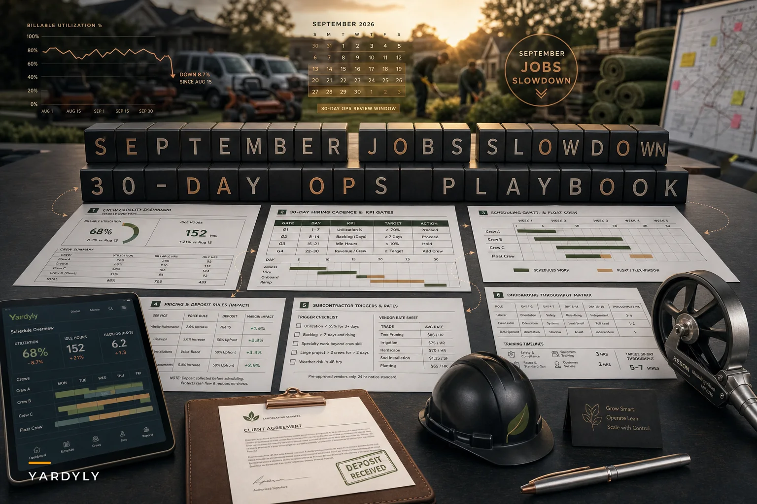 September Jobs Slowdown: Practical Hiring, Scheduling and Pricing Steps for Landscaping Owners