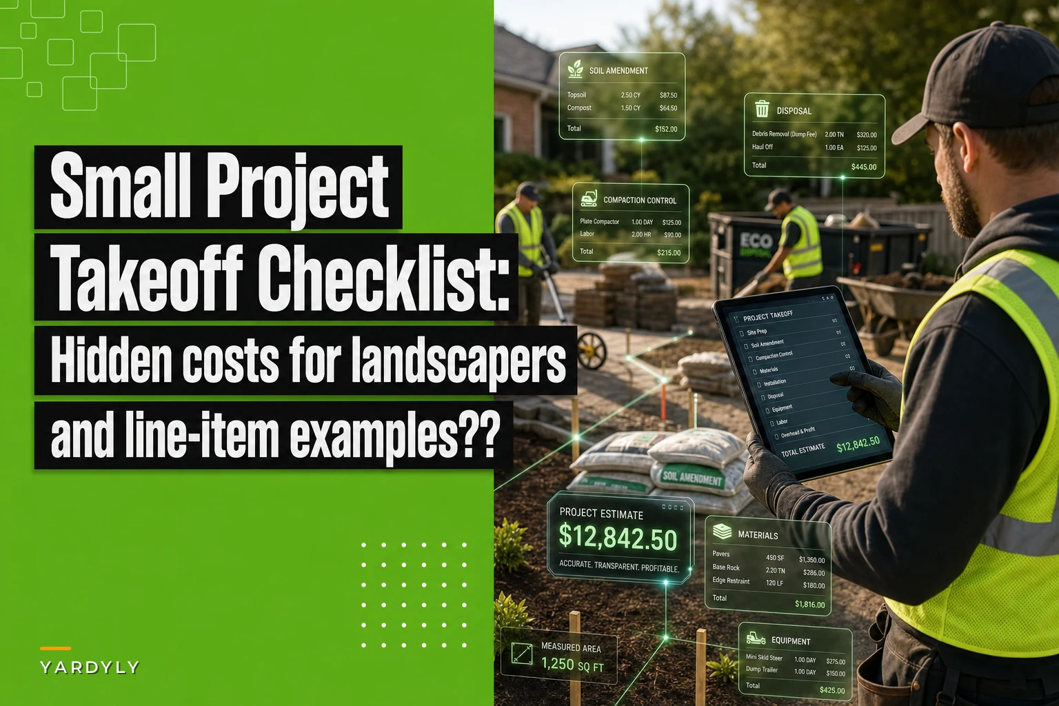 Small Project Takeoff Checklist for Landscapers: Hidden Costs and Line-Item Examples