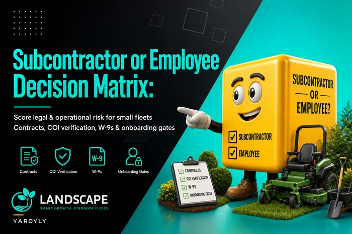 Subcontractor vs Employee Decision Matrix for Small Fleets: Contracts, Insurance, and Onboarding Rules