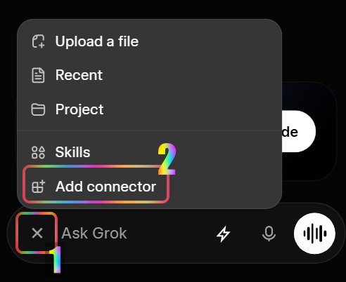 Grok MCP connector tutorial step 1
