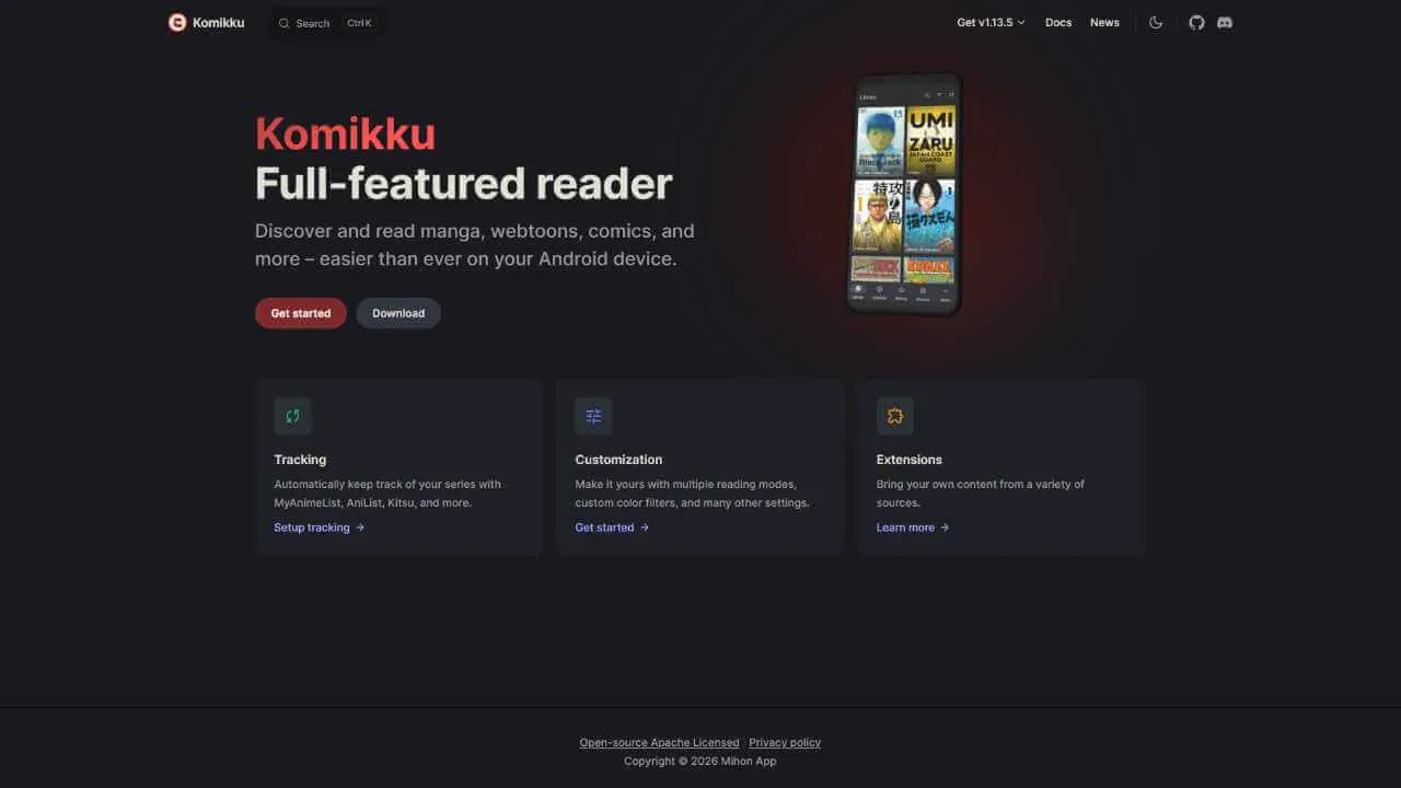 Komikku official site