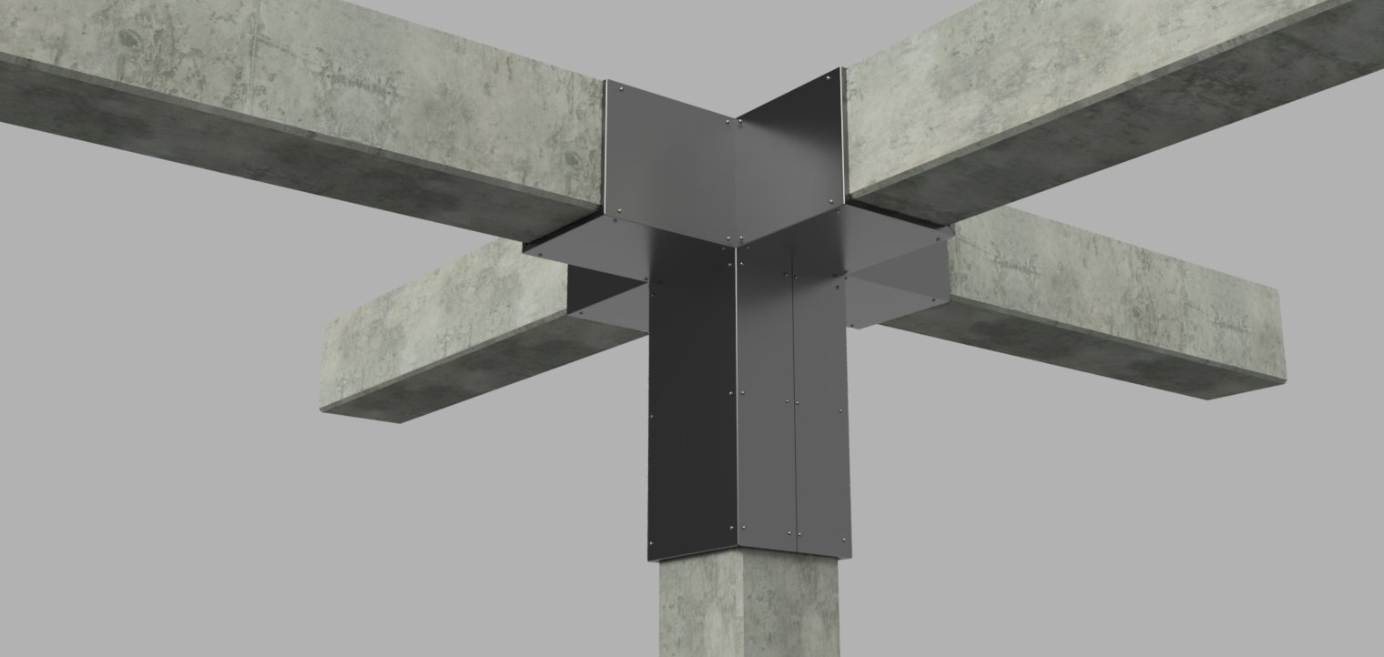 Hot-rolled steel beam wrap render