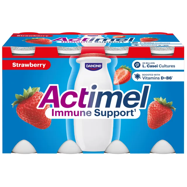 Jogurtas braškių skonio ACTIMEL, 8x100g