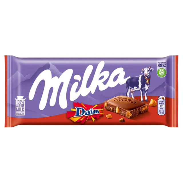 Šokoladas MILKA TRIPLE CARAMEL, 90 g