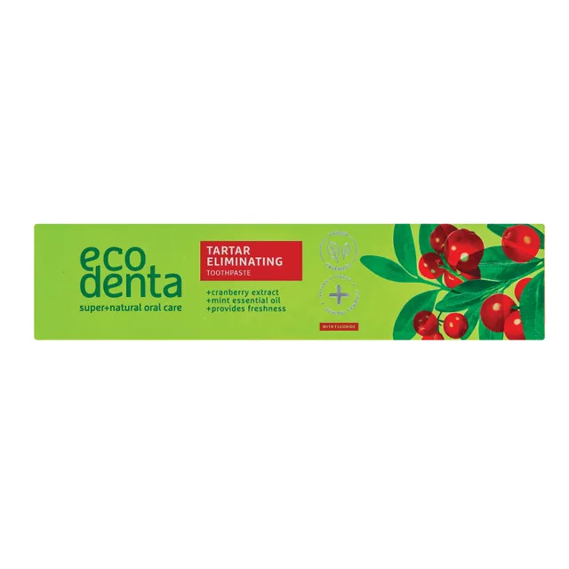 Gaivinamoji dantų pasta ECODENTA 2 IN 1 nuo apnašų, 100 ml