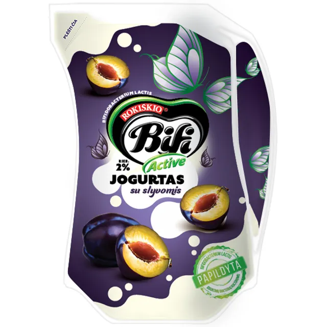 Jogurtas su džiovintomis slyvomis BIFI ACTIVE 2% rieb., 900 g