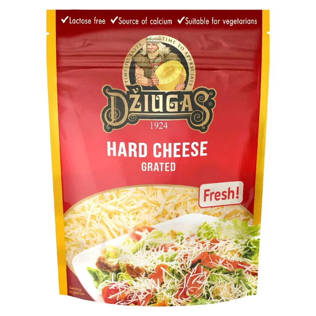Tarkuotas kietasis sūris DŽIUGAS, 40% riebumo, 100 g