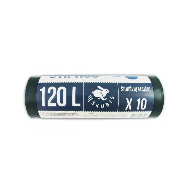 Maišai šiukšlėms 120L-10vnt. SKUBIS  STRONG