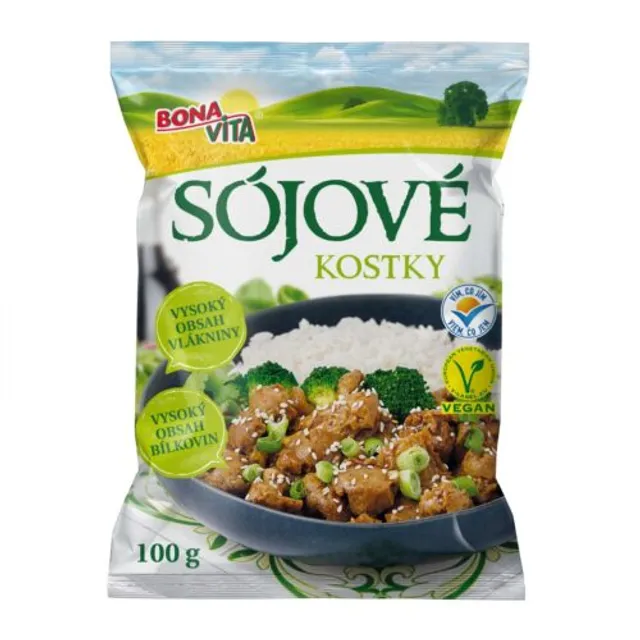 Sojų kubeliai BONA VITA, 100 g