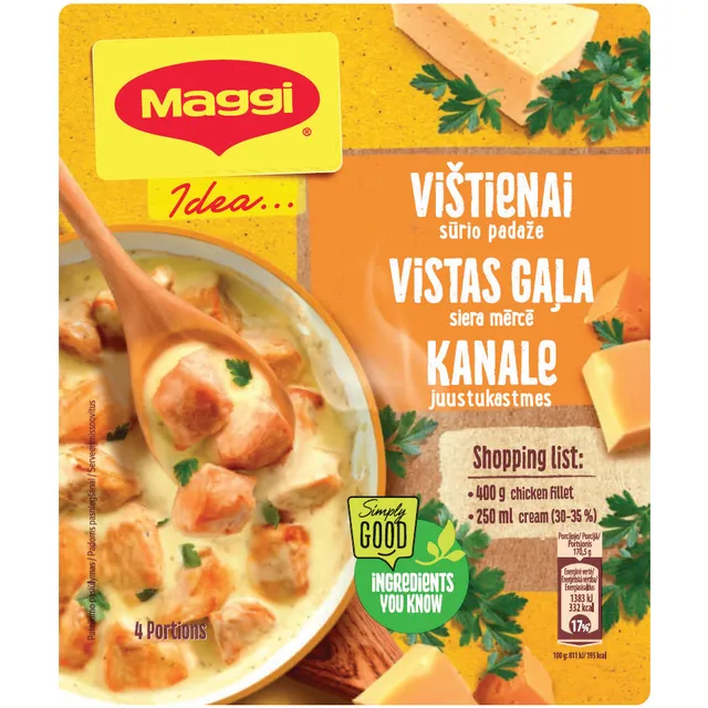 Vištienai keturių sūrių padaže MAGGI IDEA, 32 g