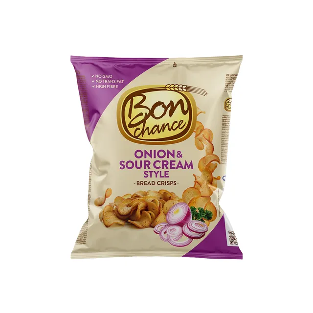 Duonos traškučiai su grietine ir svogūnais BON CHANCE, 120 g