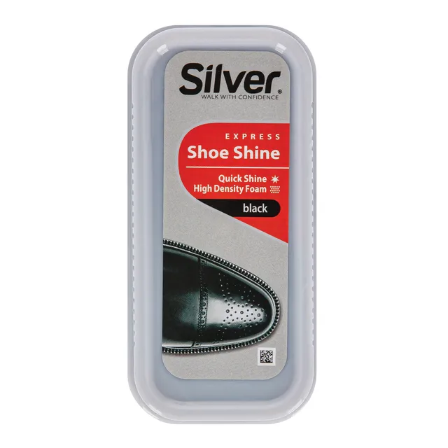 Silikoninė batų kempinėlė SILVER MAXI Juoda, 1 vnt.