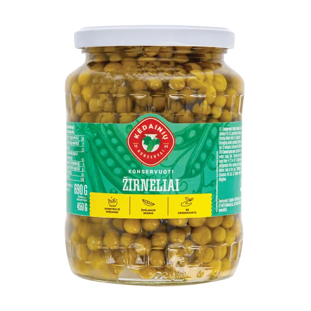 Konservuoti žirneliai KĖDAINIŲ KONSERVAI, 690 g