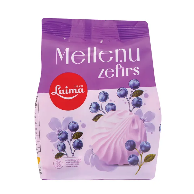 LAIMA mėlynių skonio zefyrai, 200 g
