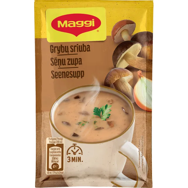 Tirpi grybų sriuba su skrebučiais MAGGI, 16 g
